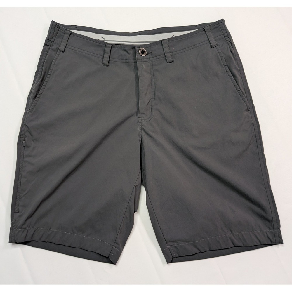 ExOfficio Sol Cool Nomad Shorts 34 Gray Nylon Stretch Hiking Travel ESCC-102
